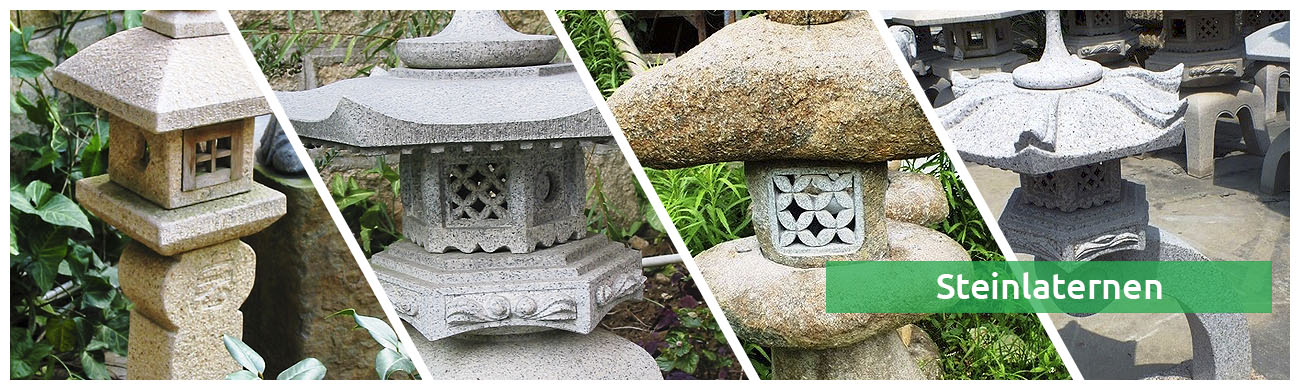 7 Steinlaternen